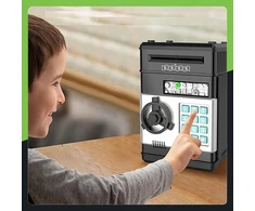 Appio PIGGY BANK Saugus bankomatas VAIKAMS SU PRIEIGOS KODU MONETOS BANKNOTAI + PIN kodas