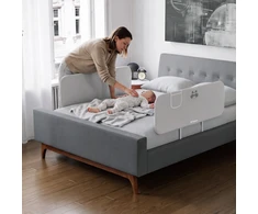 Apsauginis lovos barjeras Tulano Cover 50 Pilkas (120 cm) – pilka vaikiška apsauga nuo iškritimo