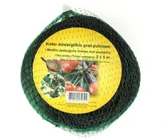 Apsauginis tinklas nuo paukščių 2x5m/25x25mm žalias/juodas/ 20g/m2