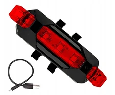 Aptel LAMPKA ROWEROWA LAMPA TYLNA NA TYŁ 5LED NA USB