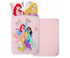 Aptex Vaikiškas patalynės komplektas Disney Princess Bloom 140×200cm, 2 dalių