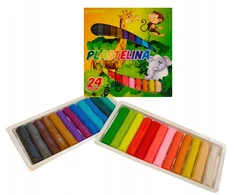 Apvalus mokyklinis plastilinas 24 spalvų Penword