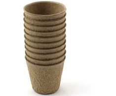 Apvalūs vazonėliai daigams 10vnt. LT 6x6cm kartoniniai