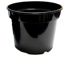 Apvalus vazonėlis daigams Ø15cm H12cm plastikinis/juodas