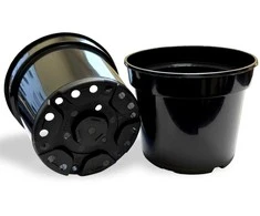 Apvalus vazonėlis daigams Ø15cm H12cm plastikinis/juodas