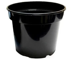 Apvalus vazonėlis daigams Ø17cm H13.5cm plastikinis/juodas