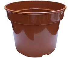 Apvalus vazonėlis daigams Ø23cm H18cm plastikinis/rudas