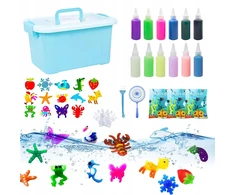 AQUA GELZ DIDELIS KŪRYBINIS RINKINYS XXL 12 SPALVŲ GELĖS 3D GYVŪNAI + PELIETI