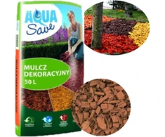 AQUA SAVE DEKORATYVINIS MULČIAS 50L RUDAS Medžio drožlės