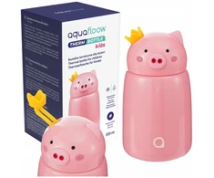 Aquafloow Kūdikių buteliukas termosas 320 ml, skirtas kelionei, kiaulė taupyklė