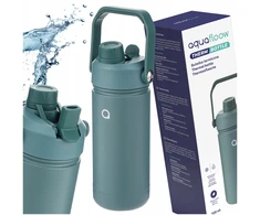 "AquaFloow" termo butelis 500 ml arbatos ir kavos termosas 2 antgaliai plienas