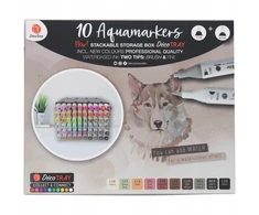 Aquamarkers Decotime 40 vnt. su gėlėmis - profesionalūs dvipusiai žymekliai