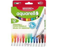 "Aquarello" vandens žymekliai 12 spalvų Fibracolor