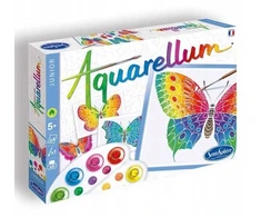 Aquarellum Junior drugeliai 4 spalvinimo puslapiai Sentosphere 6+