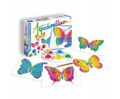 Aquarellum Junior drugeliai 4 spalvinimo puslapiai Sentosphere 6+