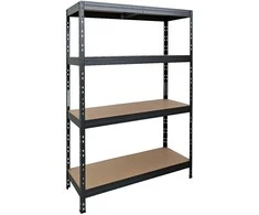 Ar Shelving 4 lygių metalinė lentyna/maks.lygio apkrova 250kg Rivet 1800x1200x450mm Antracit pilkas