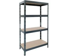 Ar Shelving 4 lygių metalinė lentyna/maks.lygio apkrova 175kg Rivet 1800x900x450mm Antracit pilkas