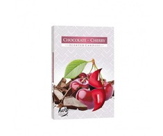 Aura Plauk.žvakutės 6vnt Chocolate - Cherry