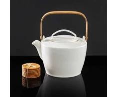 Arbatinukas porcelianinis 1,1 l NATURAL bambuko rankena Ambition 94788