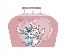 Kelioninis Arditex Lilo &amp; Stitch vaikiškas lagaminas – rožinis, 19×14×7 cm (WD171517)