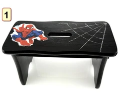 Arms Kutek VIDUTINIS DEKUPAŽAS KĖDĖS RYCZKA STOOL Dekoruota pasakų kėdė 24 cm