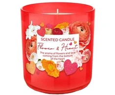 Aromatinė žvakė stiklinėje Bartek Candles 150g/dega 30h Flower&amp;Hearts