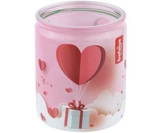 Aromatinė žvakė stiklinėje LOVE Bolsius 80x68cm/dega 23h hearts &amp; gifts