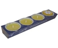 Aromatinės lauko žvakės Dobeles Sveces 8x3.5cm/4vnt./5h Citronella