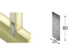 Arras Perforuota plokštelė 20x80x2mm