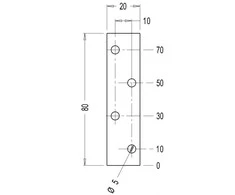 Arras Perforuota plokštelė 20x80x2mm