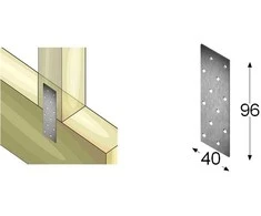 Arras Perforuota plokštelė 40x96x2mm
