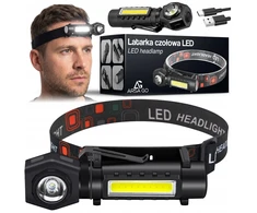 Arsa Go COB LED PRIEKINIS ŽIBINTAS ĮKRAUJAMAS MAGNETAS TAKTINIS USB PRIEKINIS ŽIBINTAS GALINGAS