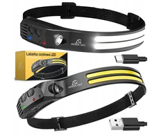 ARSA GO USB PAKRAUJAMAS LED PRIEKINIS ŽIBINTAS SU JUDESIO JUTIKUMU, 2 DIRŽELIAIS