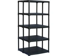 Art Plast 5 lygių plastikinė lentyna/maks.lygio apkrova 60kg TEMPO 800x775x1760mm juoda