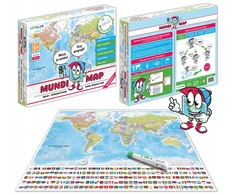 Artglob INTERAKTYVUS PASAULIO ŽEMĖLAPIS MundiMap + PEN įtraukta DOVANOS IDĖJA