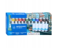 Artist&amp;Co Akvareliniai dažai 12 ml tūbelėse, 12 spalvų