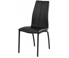 Artpro ELEGANTIJOS JUODOS KĖDĖS, METALINĖS, AUKŠTA NUGARA, VIRTUVEI, VALGOMUI