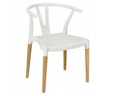 Artpro Wishbone kėdė, balta, elegantiška, paprasta, solidi, skirta virtuvei arba valgomajam