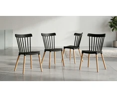 Artseries Krzesło Skandynawskie LOFT Juoda Jadalniane Ażurowe Klasyczne KRZESŁA x4
