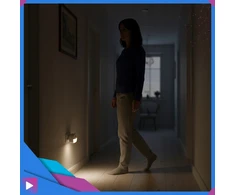 Asato LED naktinis apšvietimas, skirtas kontaktui su „Twilight Motion Sensor“ 3 režimų lizdu