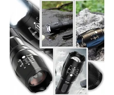 Asato Taktinis žibintuvėlis UV prožektorius 2in1 Survival LED Zoom karinių dėklų rinkinys
