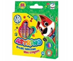 Astra Astrino vaško kreidelės vaikams, 24 spalvos