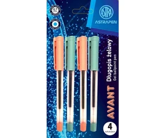 Astra Avant Gel Pen, 4 vnt., mėlynas rašalas, 0.5 mm