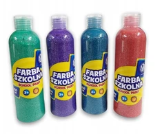 Astra blizgučių plakatų dažų rinkinys, 4 spalvos, 250 ml