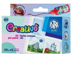 Astra Dažai geliniams lipdukams kurti, 5 spalvos