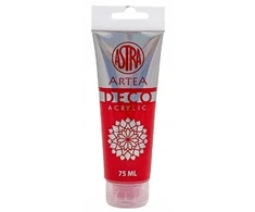 Astra Deco Artea akriliniai dažai 75ml, ryškiai raudoni
