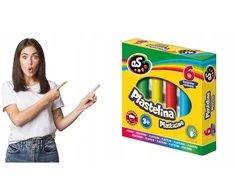 Astra Mokyklinis plastilinas vaikams 6 spalvų, minkštas, nelimpantis