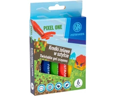 Astra Pixel One gelinės kreidelės, 6 spalvos