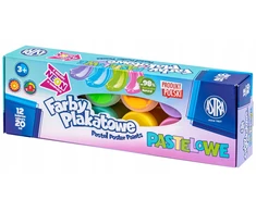 Astra plakato dažai, 12 vnt. x 20 ml, pastelinių spalvų