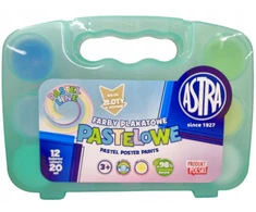 Astra plakato dažai, pasteliniai, 12 spalvų